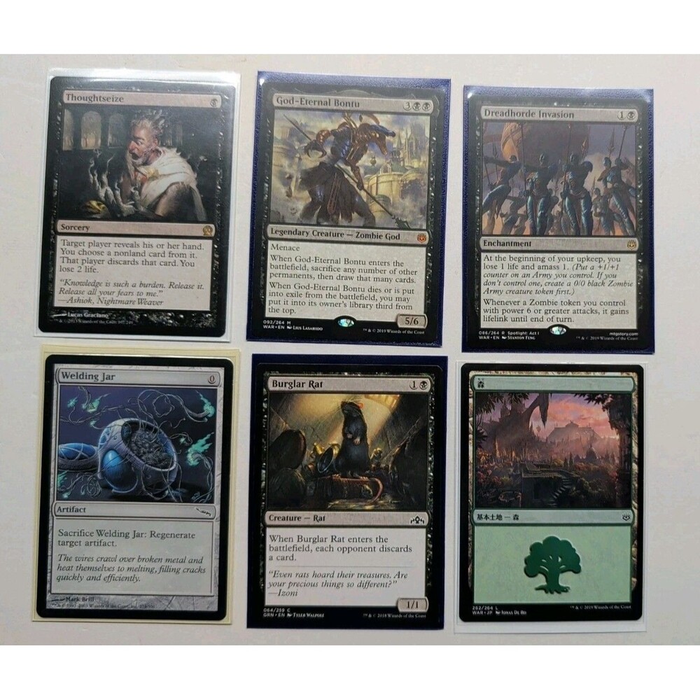 MTG Lot of 6: Thoughtseize (IMA) + God-Eternal Bontu + Welding Jar & More!